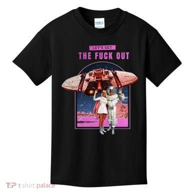 Retro Space Astronaut Couple Funny Kids T-Shirt