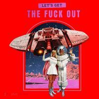 Retro Space Astronaut Couple Funny Santa Hat thumb 1