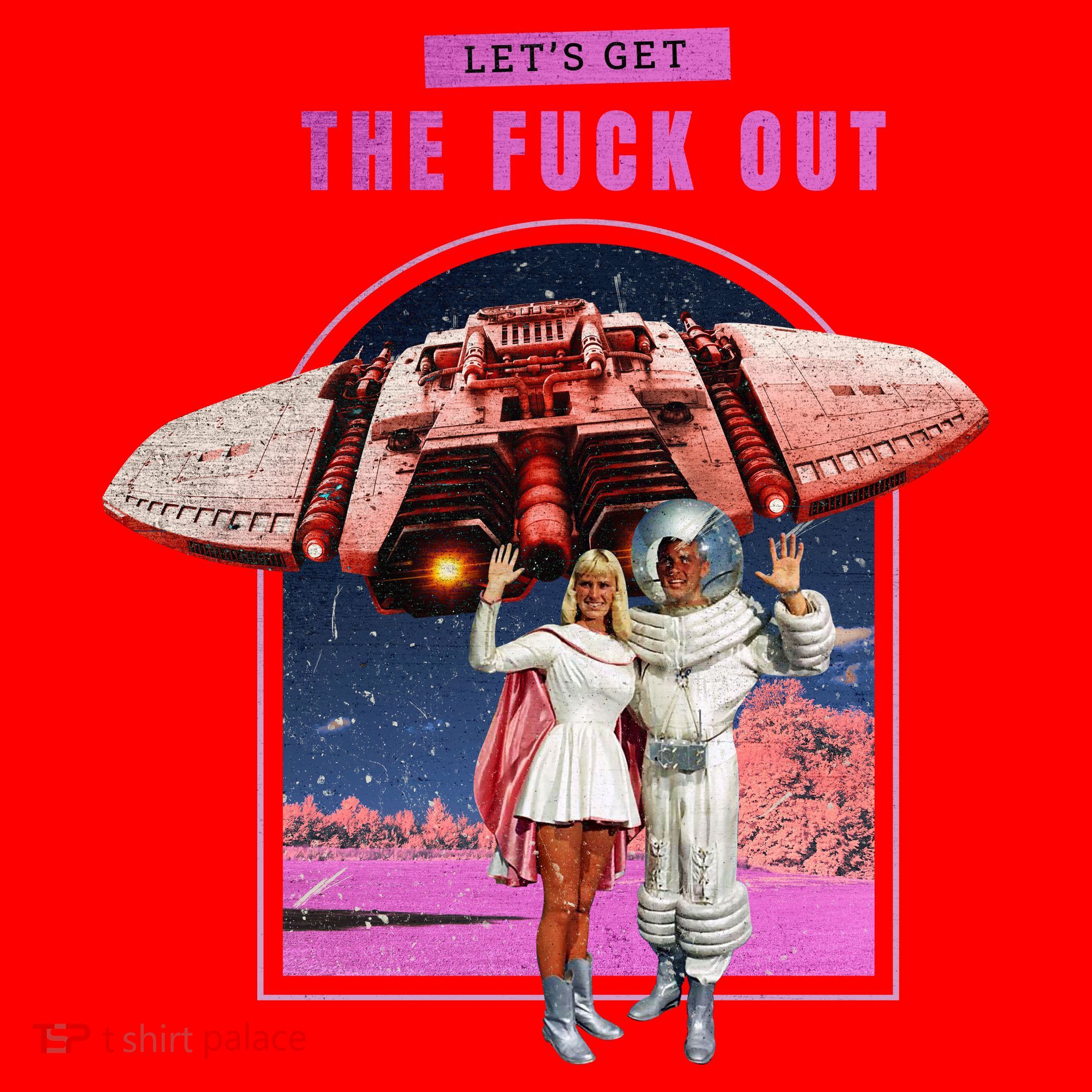 Retro Space Astronaut Couple Funny Santa Hat
