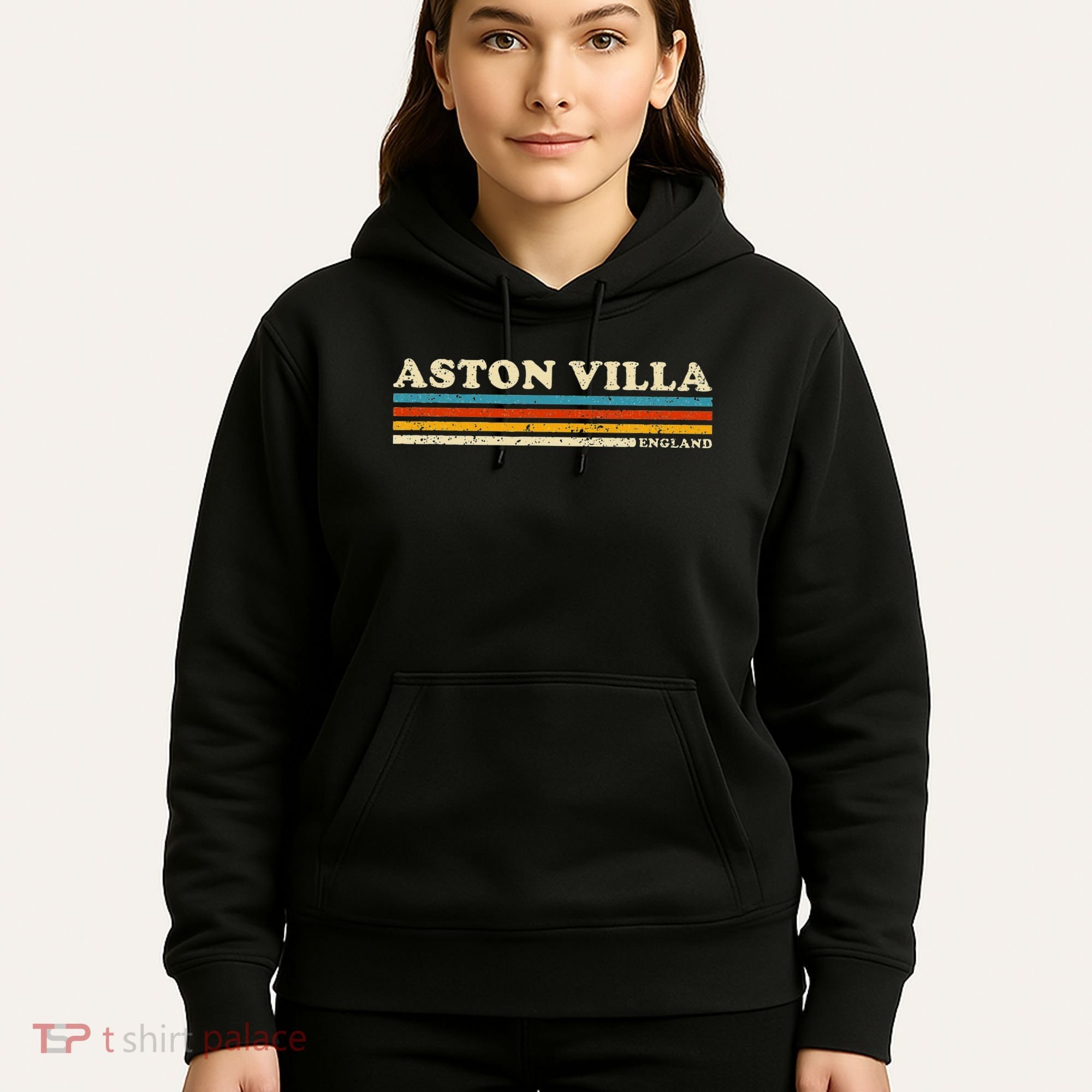 Retro Stripe Aston Villa Hoodie