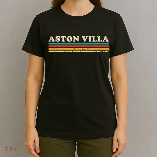 Retro Stripe Aston Villa T-Shirt