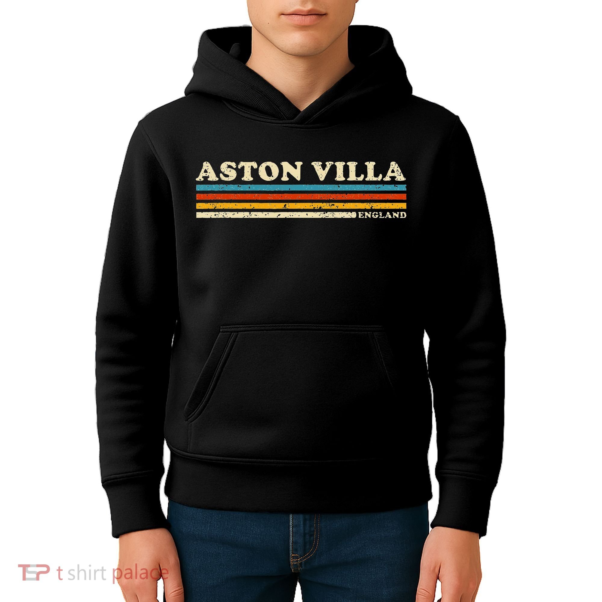 Retro Stripe Aston Villa Kids Hoodie