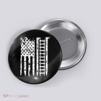 Railroad Spike American Flag Train Gift For Railway Workers Button thumb 0