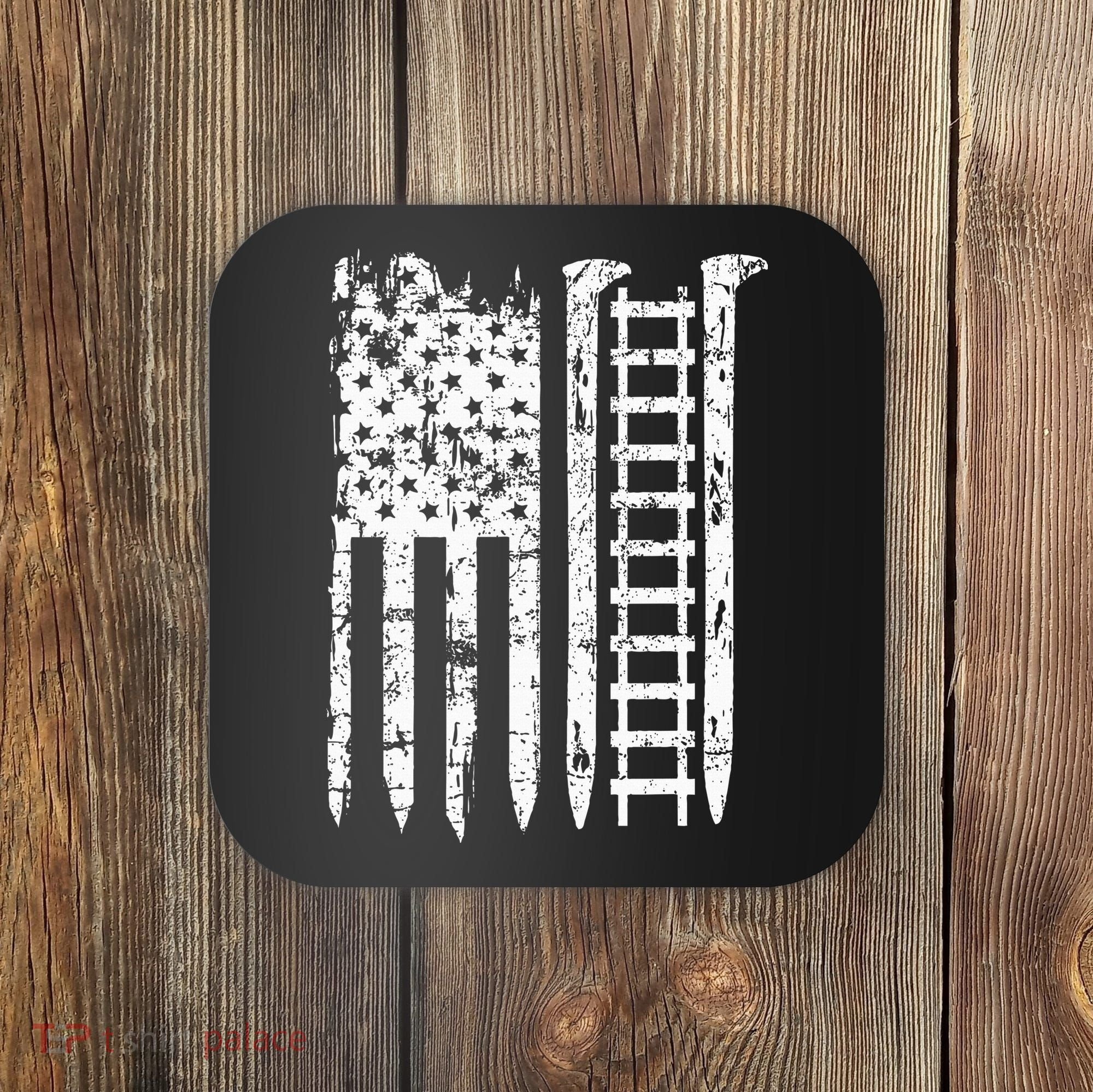 Railroad Spike American Flag Train Gift For Railway Workers Coaster
