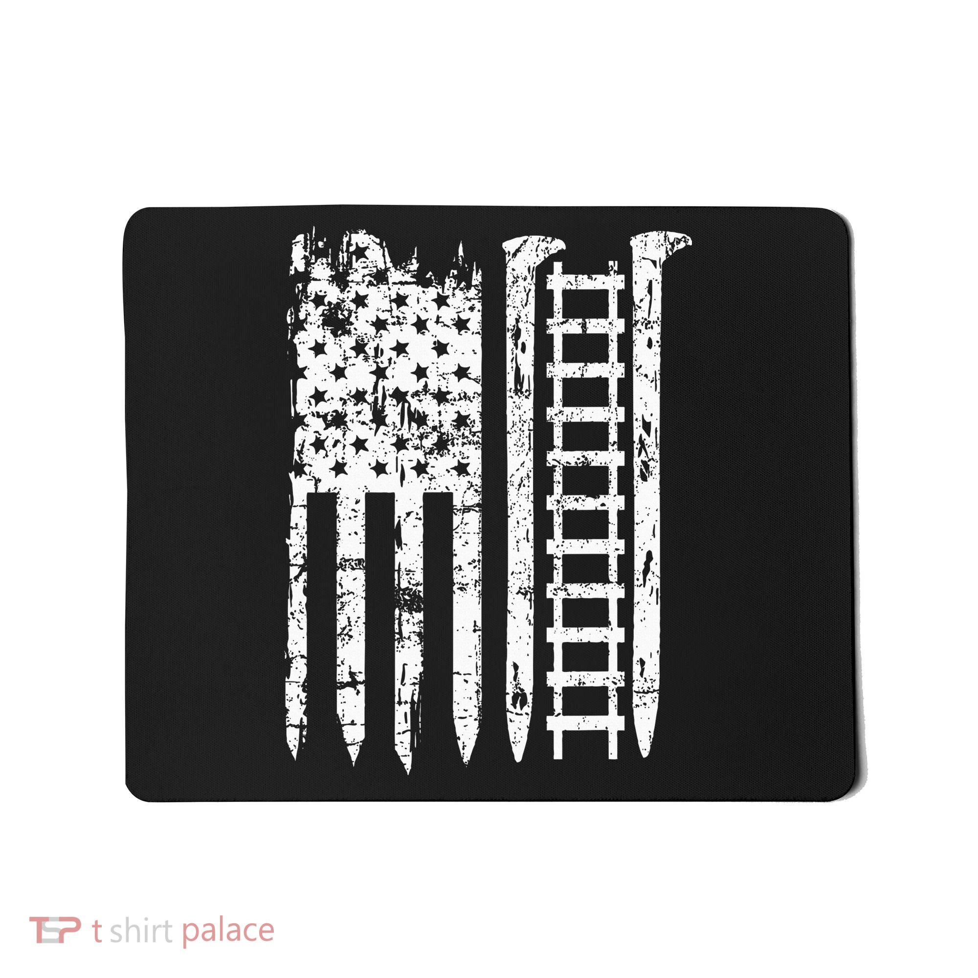 Railroad Spike American Flag Train Gift For Railway Workers Mousepad