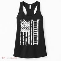 Railroad Spike American Flag Train Gift For Railway Workers Women's Tank Top thumb 0