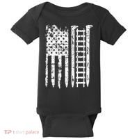 Railroad Spike American Flag Train Gift For Railway Workers Baby Bodysuit thumb 0