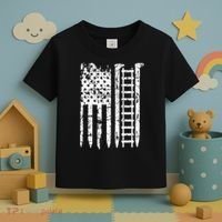Railroad Spike American Flag Train Gift For Railway Workers Toddler T-Shirt thumb 3