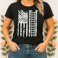 Railroad Spike American Flag Train Gift For Railway Workers Women's T-Shirt thumb 2