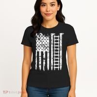 Railroad Spike American Flag Train Gift For Railway Workers Women's T-Shirt thumb 4