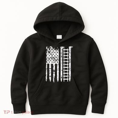 Railroad Spike American Flag Train Gift For Railway Workers Kids Hoodie