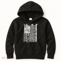Railroad Spike American Flag Train Gift For Railway Workers Kids Hoodie thumb 0