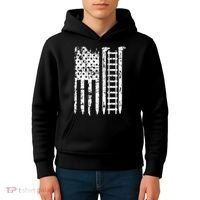 Railroad Spike American Flag Train Gift For Railway Workers Kids Hoodie thumb 4