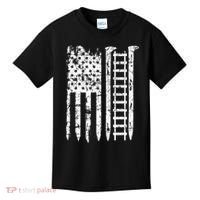 Railroad Spike American Flag Train Gift For Railway Workers Kids T-Shirt thumb 0