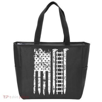 Railroad Spike American Flag Train Gift For Railway Workers Tote Bag