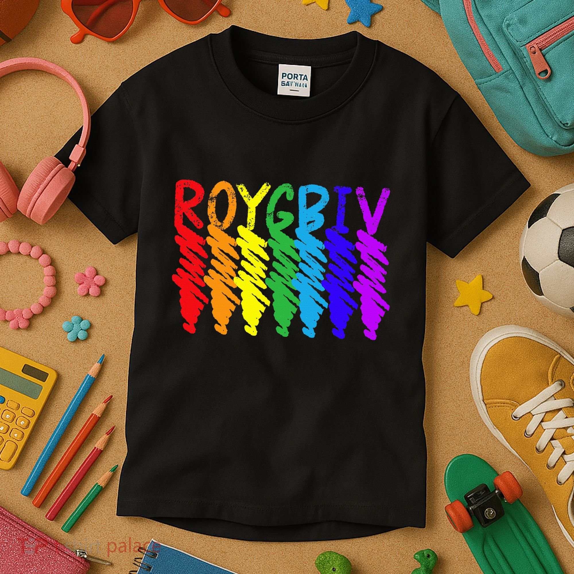 Roygbiv Sketchy Art Teacher Artist Painter Painting Kids T-Shirt