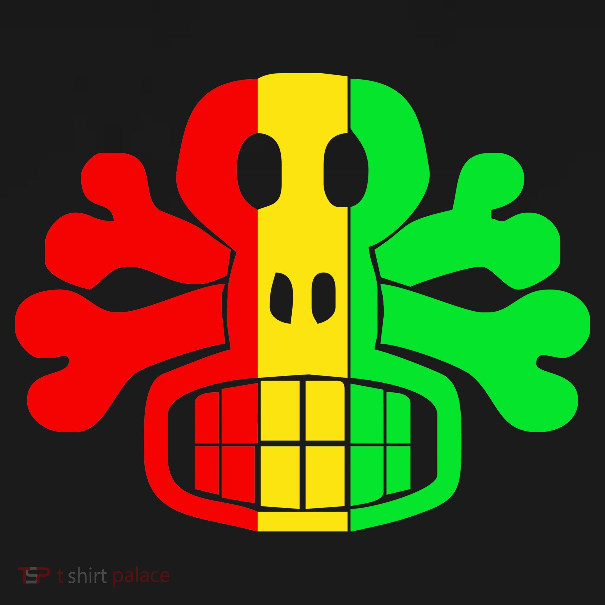 RASTA SKULL AND CROSSBONES Reggae Dub Club Rave Backpack