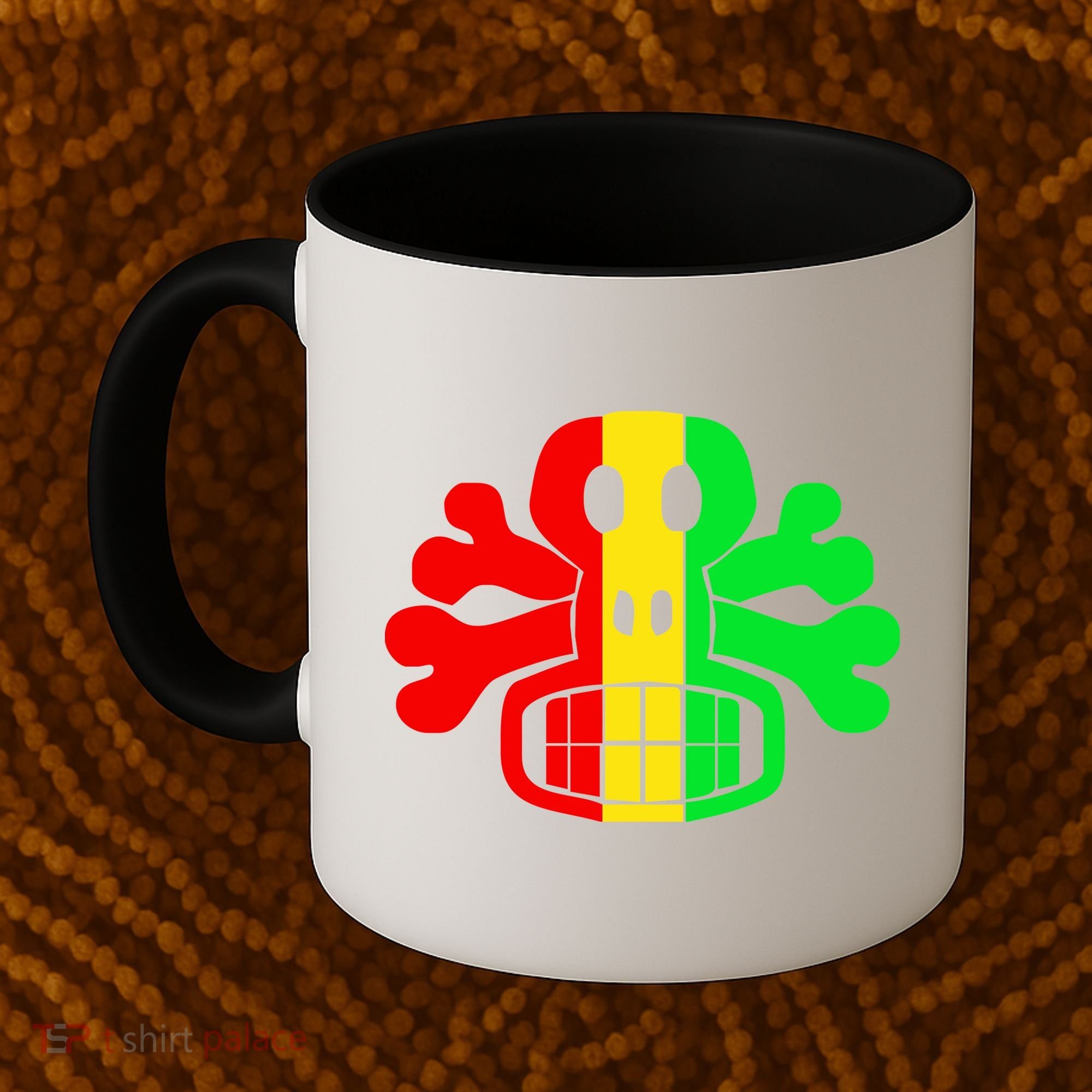 RASTA SKULL AND CROSSBONES Reggae Dub Club Rave Coffee Mug