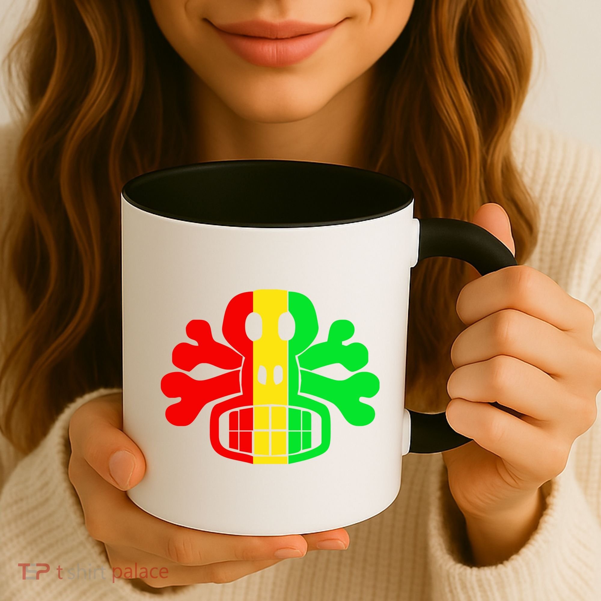 RASTA SKULL AND CROSSBONES Reggae Dub Club Rave Coffee Mug