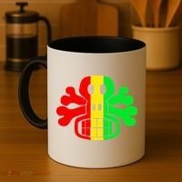 RASTA SKULL AND CROSSBONES Reggae Dub Club Rave Coffee Mug thumb 4