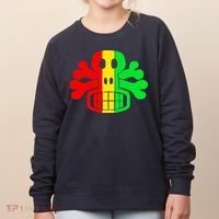 RASTA SKULL AND CROSSBONES Reggae Dub Club Rave Women's Sweatshirt thumb 0