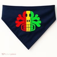 RASTA SKULL AND CROSSBONES Reggae Dub Club Rave USA-Made Doggie Bandana thumb 0