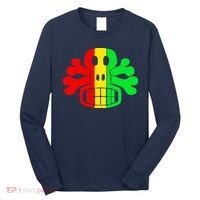 RASTA SKULL AND CROSSBONES Reggae Dub Club Rave Long Sleeve Shirt thumb 0