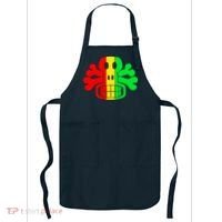 RASTA SKULL AND CROSSBONES Reggae Dub Club Rave Apron thumb 0