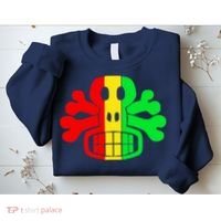 RASTA SKULL AND CROSSBONES Reggae Dub Club Rave Sweatshirt thumb 2