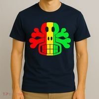 RASTA SKULL AND CROSSBONES Reggae Dub Club Rave T-Shirt thumb 3