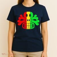 RASTA SKULL AND CROSSBONES Reggae Dub Club Rave T-Shirt thumb 4