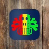 RASTA SKULL AND CROSSBONES Reggae Dub Club Rave Coaster thumb 0