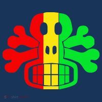RASTA SKULL AND CROSSBONES Reggae Dub Club Rave Women's Hoodie thumb 2