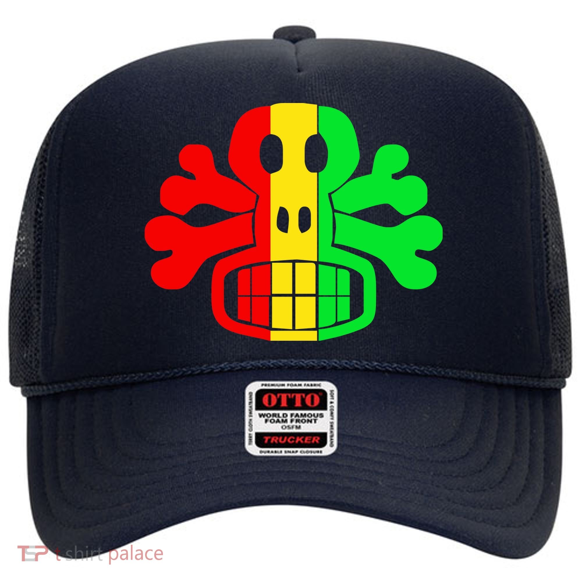 RASTA SKULL AND CROSSBONES Reggae Dub Club Rave Hat