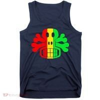 RASTA SKULL AND CROSSBONES Reggae Dub Club Rave Tank Top thumb 0