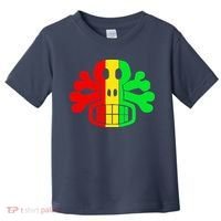 RASTA SKULL AND CROSSBONES Reggae Dub Club Rave Toddler T-Shirt thumb 0
