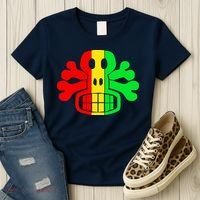 RASTA SKULL AND CROSSBONES Reggae Dub Club Rave Women's T-Shirt thumb 3