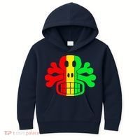RASTA SKULL AND CROSSBONES Reggae Dub Club Rave Kids Hoodie thumb 0