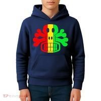 RASTA SKULL AND CROSSBONES Reggae Dub Club Rave Kids Hoodie thumb 4