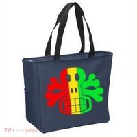 RASTA SKULL AND CROSSBONES Reggae Dub Club Rave Tote Bag thumb 2