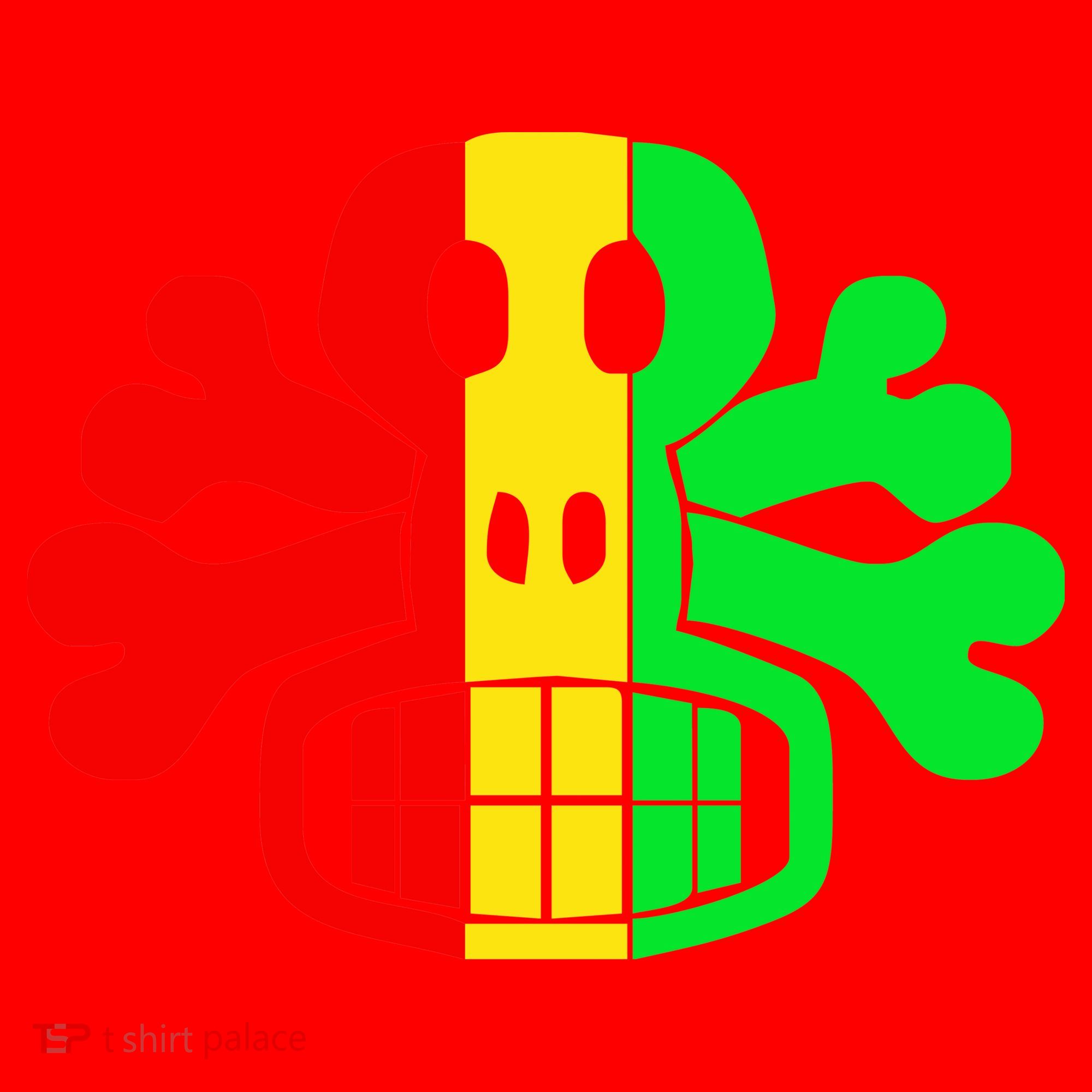 RASTA SKULL AND CROSSBONES Reggae Dub Club Rave Santa Hat