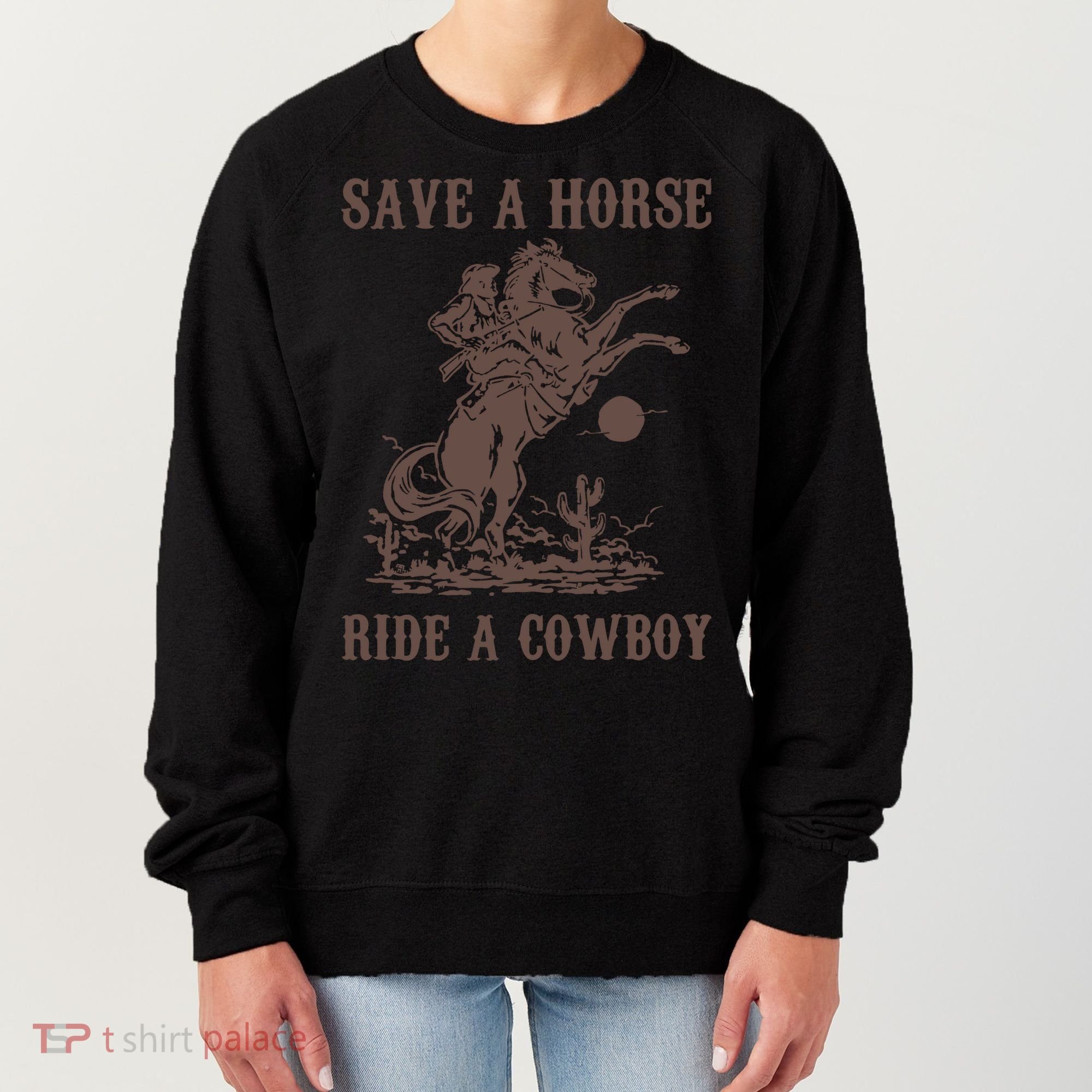 Retro Save A Horse Ride A Cowboy Country Music Women's Sweatshirt