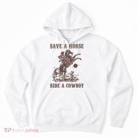 Retro Save A Horse Ride A Cowboy Country Music Hoodie thumb 0