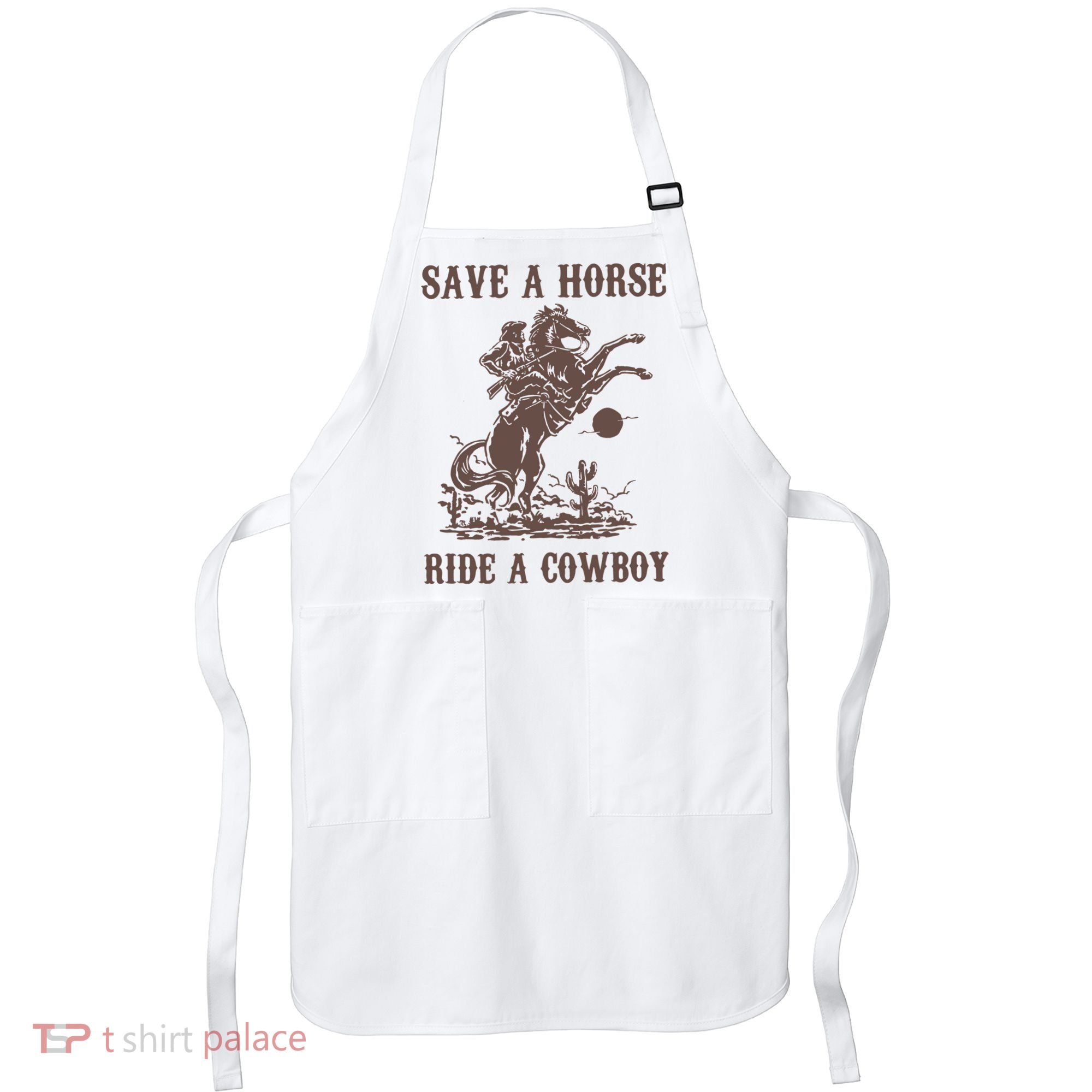 Retro Save A Horse Ride A Cowboy Country Music Apron