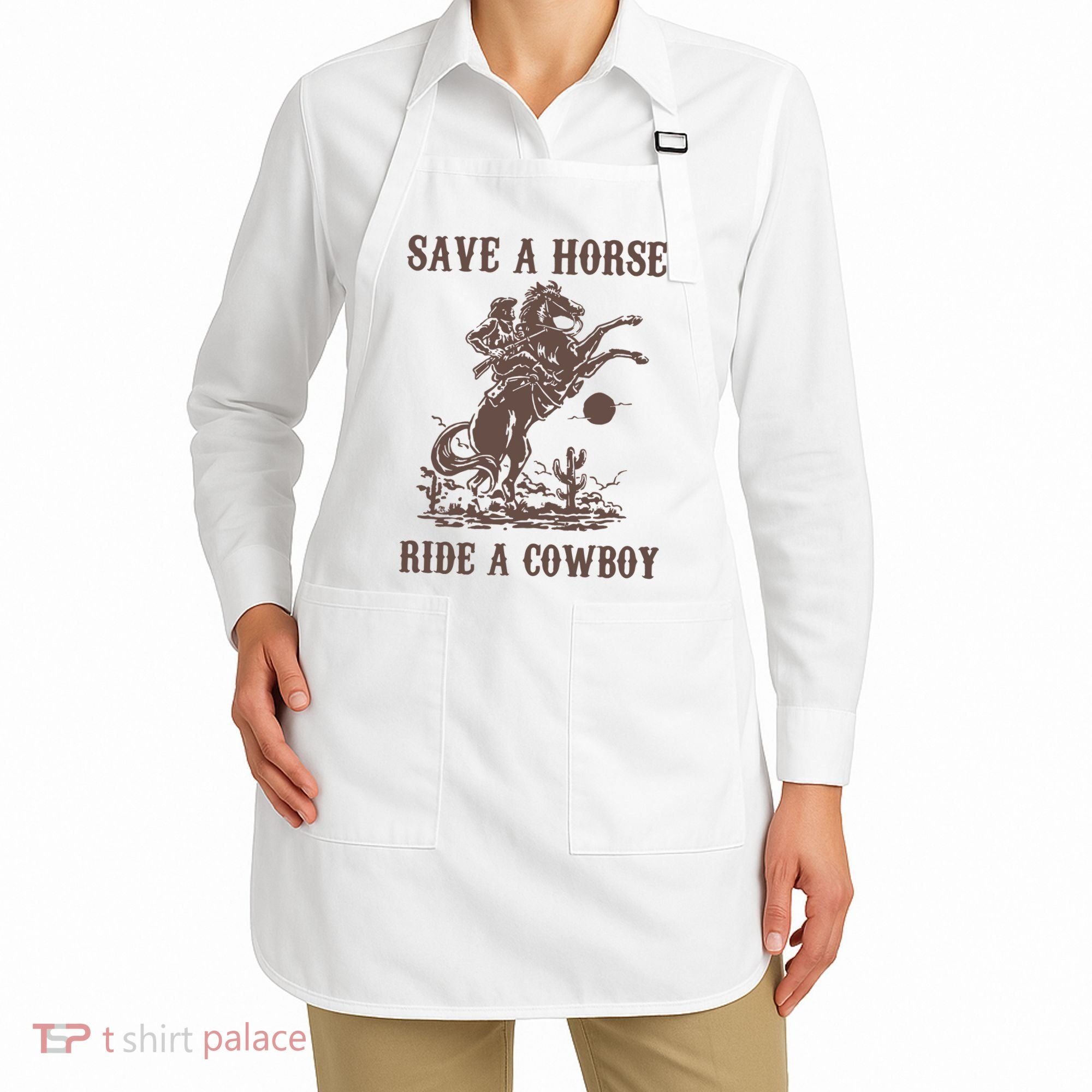 Retro Save A Horse Ride A Cowboy Country Music Apron