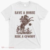 Retro Save A Horse Ride A Cowboy Country Music T-Shirt thumb 0