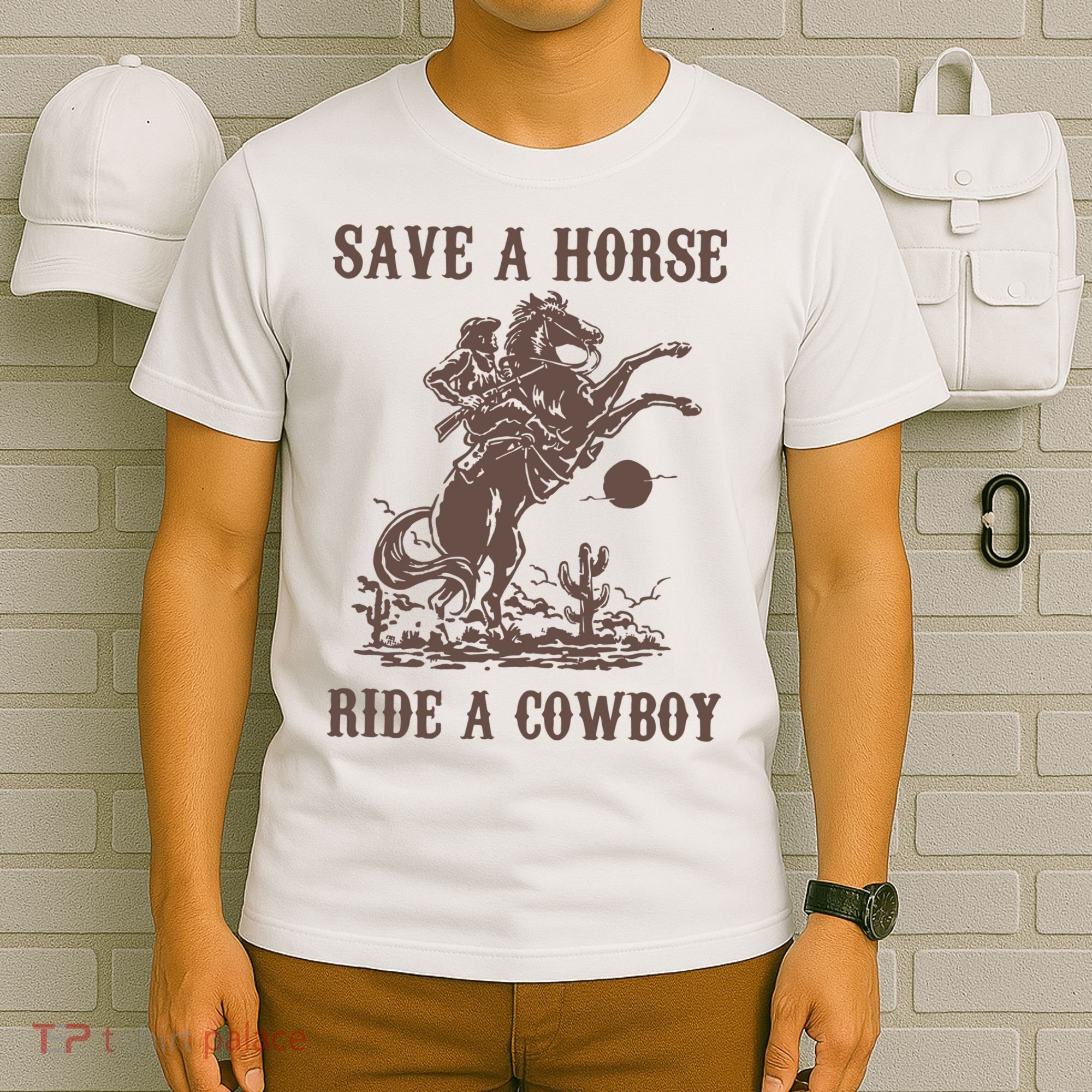 Retro Save A Horse Ride A Cowboy Country Music T-Shirt