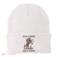 Retro Save A Horse Ride A Cowboy Country Music Beanie thumb 0