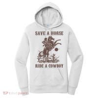 Retro Save A Horse Ride A Cowboy Country Music Women's Hoodie thumb 0