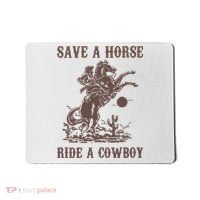 Retro Save A Horse Ride A Cowboy Country Music Mousepad thumb 0